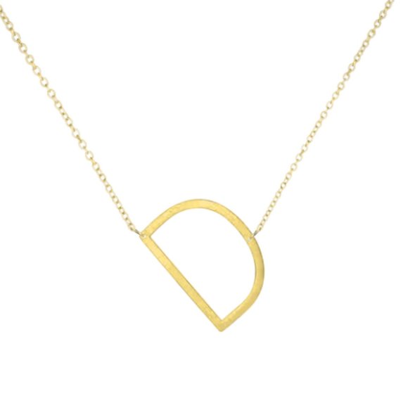 Multiple options: Savvy Cie Jewels 14k Gold Plated Initial Letter Necklace - Picture 12 of 16